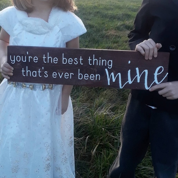 Handmade Other - Best Thing Mine Wedding Engagement Wood Sign Prop